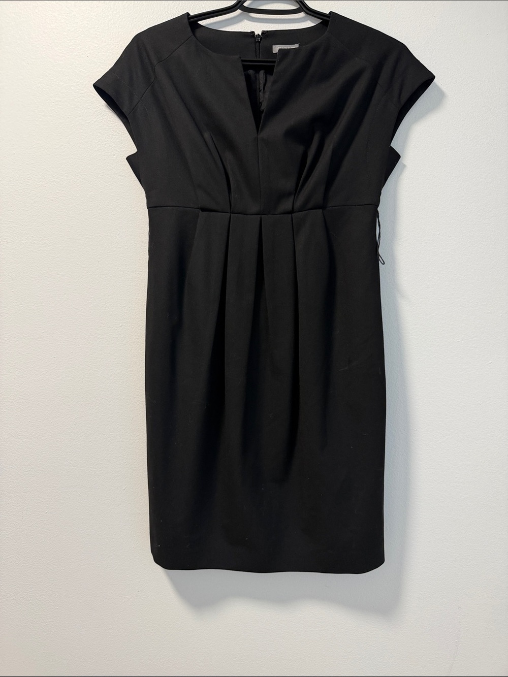 Ann Taylor Black Midi Sheath Dress 0P